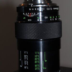 Black Soligor 55mm Camera Lens C/D Skylight (1B) 1:2.8 NO.17602045 Made in Japan